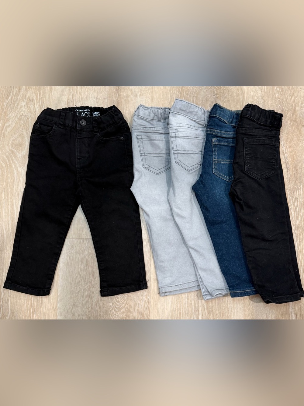 The Children's Place 5- Pack Denim-Style Kids Jeans in Black, Light Gray & Blue